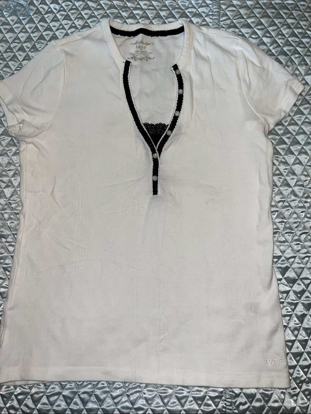 IZOD, tee shirt, size M, white